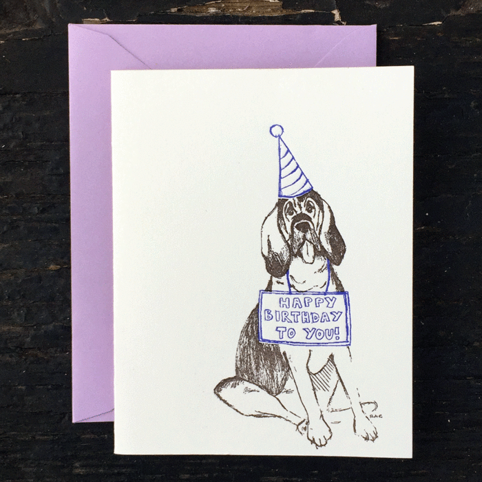 Birthday Dog Greeting Card Birthday, dog, hound, greeting card