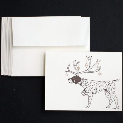pointer, holiday, letterpress, greeting Cards, Christmas Cards, Boxed Sets
