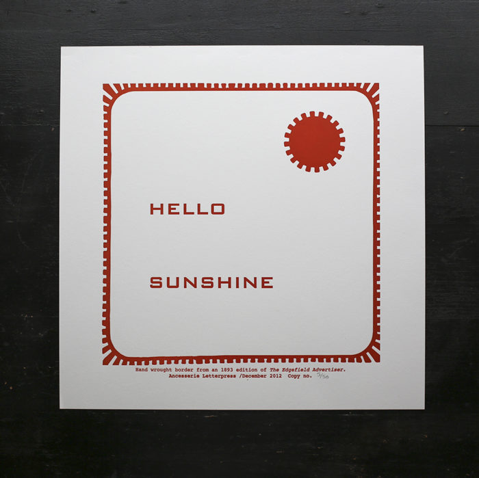 Hello Sunshine Print