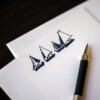 navysailboatnc2 sailboat note cards