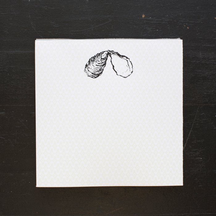 oyster shell note pad