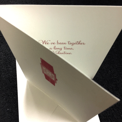 time, long time, love, valentine, greeting card, letterpress