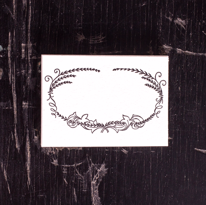 Hand calligraphy small card