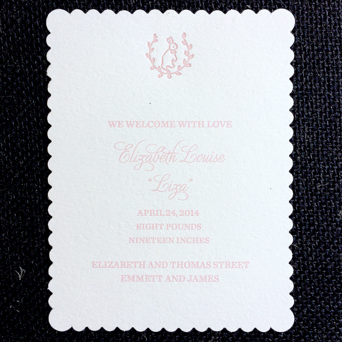 pink bunny birth announcement pink bunny birth announcement