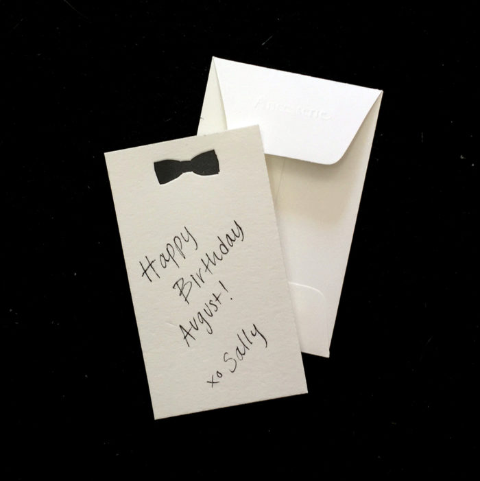 Black Tie, Gift Enclosures, letterpress