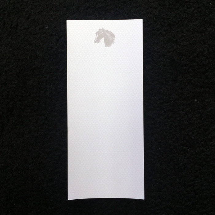 Horse, note pad, horse head