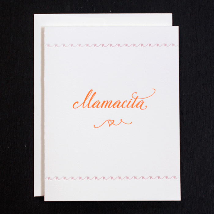 mamacita greeting card Mamacita, mother, letterpress, greeting card