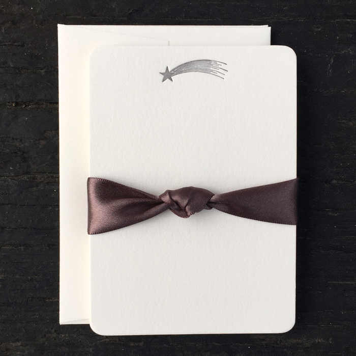 starsngray star, small notes, letterpress, boxed set, pink