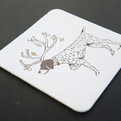 pointer, coasters, letterpress coasters, dog, sporting life
