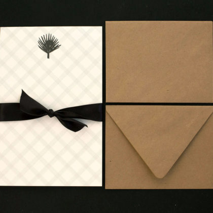 palm frond, writing set, letter sheets, boxed sets, stationery, tropical, island life, palmetto