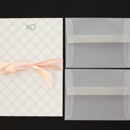 xo, writing set, letter sheets, hug, kiss, love, boxed set, stationery, letterpress