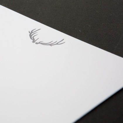 antler, note cards, luxury, sporting life, boxed set, letterpress, for him