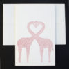 Giraffe Love Greeting Card giraffe, love, greeting card, letterpress card, valentine, chip, pink giraffe