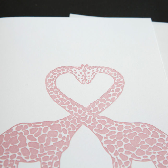 Giraffe Love Greeting Card