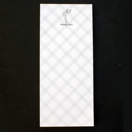 honey dos, note pad, list making, lists, for him, long pad