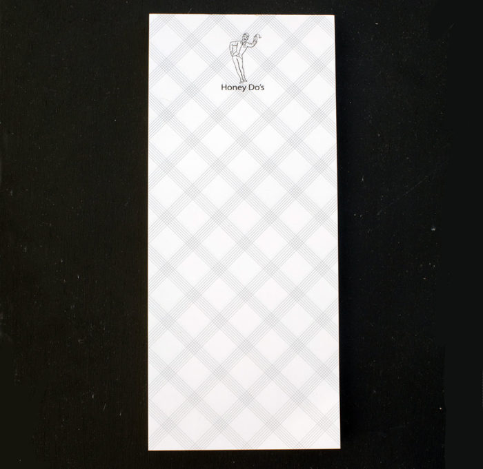 honey dos, note pad, list making, lists, for him, long pad