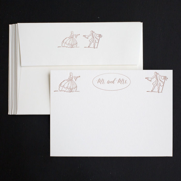 Mr. and Mrs. Note Cards