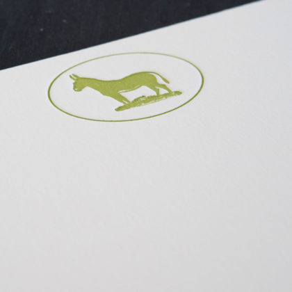 oxed set, mule, note card, luxury, stately, farm, working mule, letterpress, notes