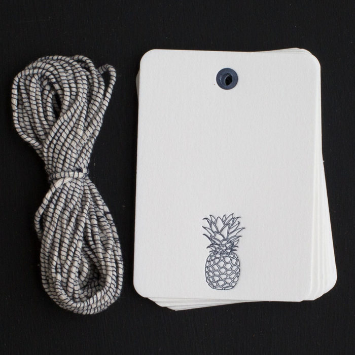 pineapple Gift Tag Set pineapple, gift tags, tags, letterpress