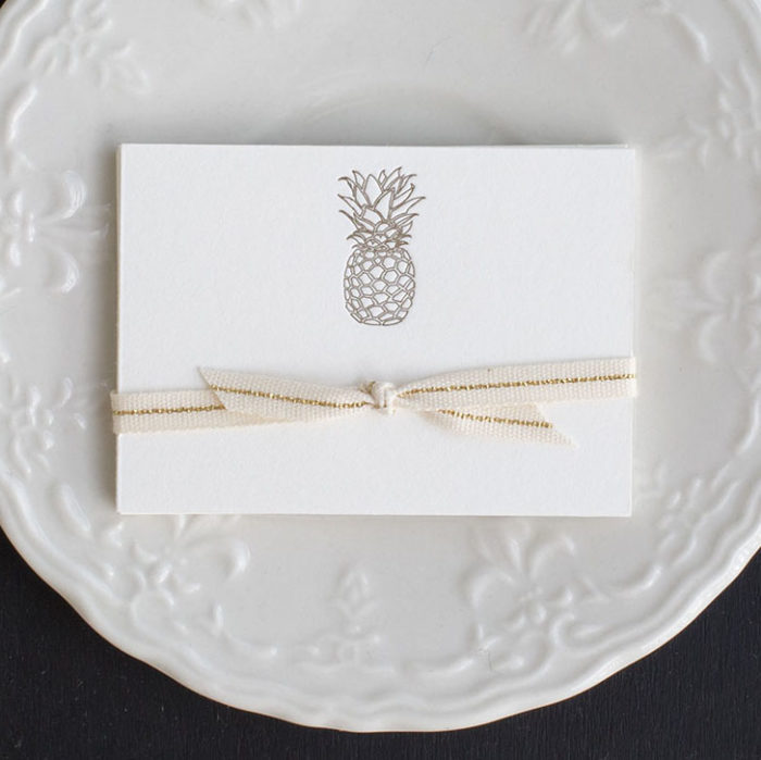 Pineapple Place Card , enclosure,Pineapple, place card, hospitality, set the table