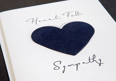 sympathy card, letterpress , greeting card, heartfelt, compassion, felted paper