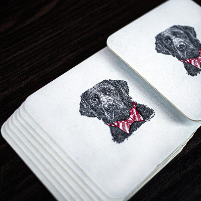 Lab With Bow Tie Coaster