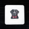 Lab With Bow Tie Coaster