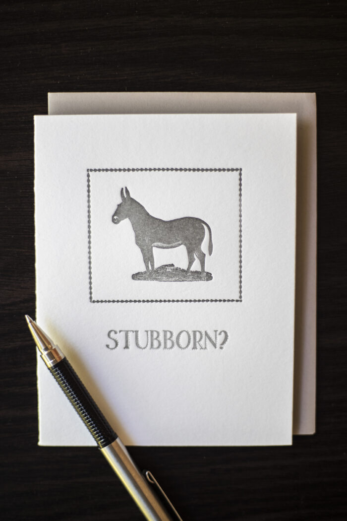 Stubborn Mule Single Card (2)