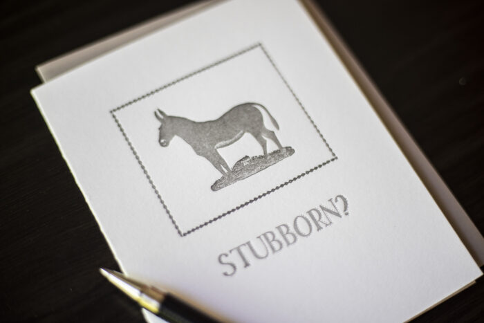 Stubborn Mule Single Card (3)