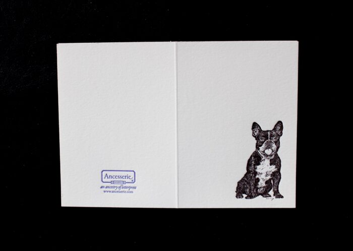 Full bulldog notecard